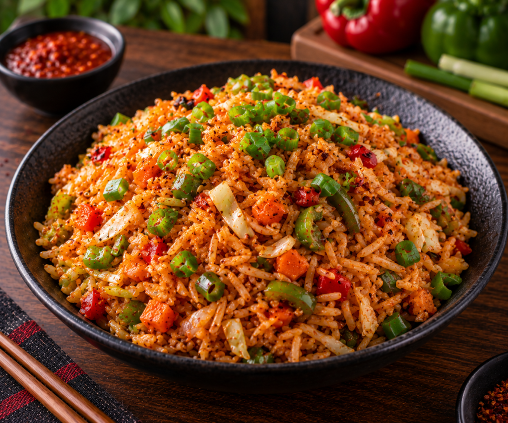 Schezwan Fried Rice (Veg)