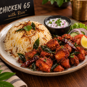 Chicken 65 With Rice